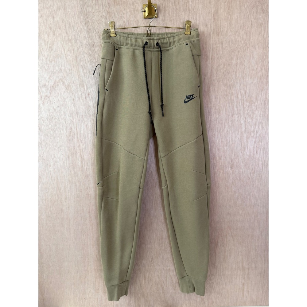 Nike Tech Fleece Joggers Olive Green Tapered Sweatpants Small CU4495-326